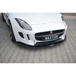 Накладка сплиттер на передний бампер Вар2 на Jaguar F-Type